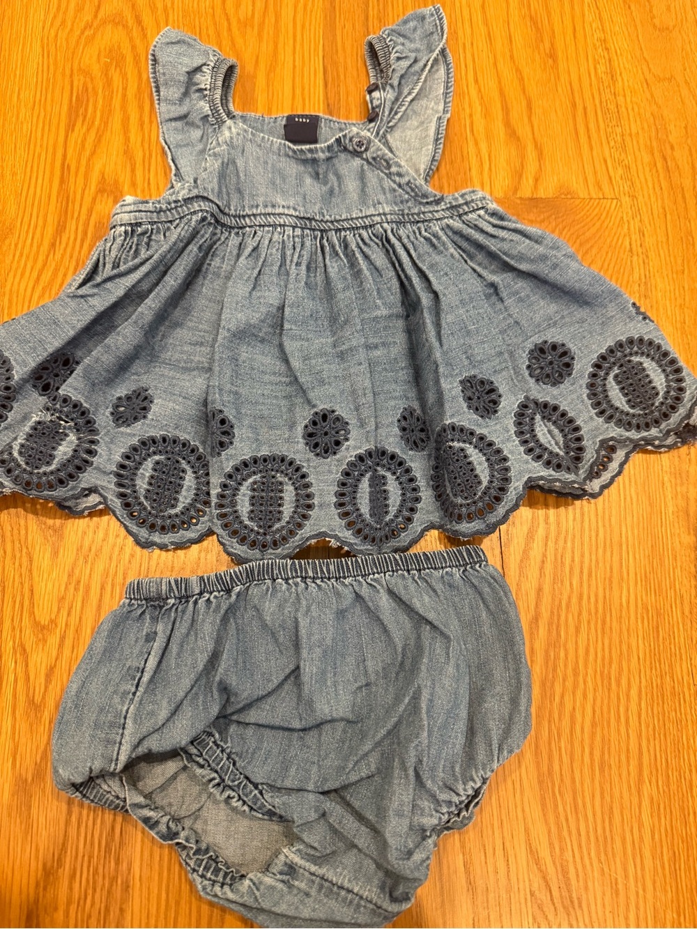 Gap Denim dress and bloomers